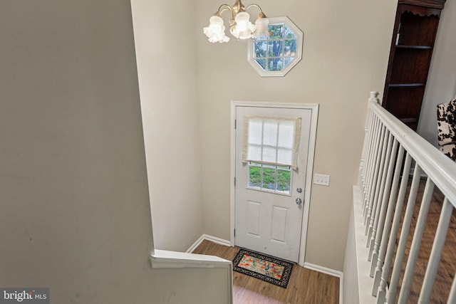41 Sycamore Ln, Hanover, PA 17331 - entryway with a chandelier and wood finished floors