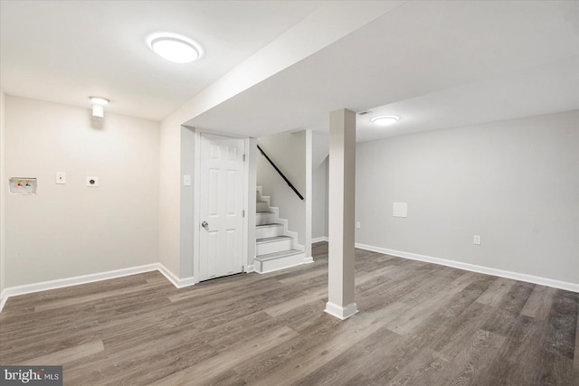 1427 Perrywood Dr, Aberdeen, MD 21001 - finished below grade area featuring wood finished floors and stairs