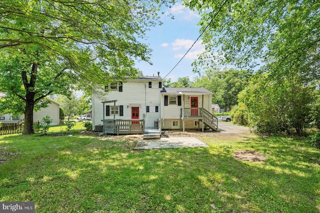 1427 Perrywood Dr, Aberdeen, MD 21001 - rear view of property featuring a patio and a wooden deck