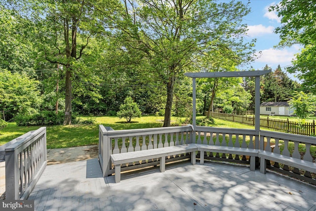 1427 Perrywood Dr, Aberdeen, MD 21001 - view of patio / terrace featuring a wooden deck and view of wooded area