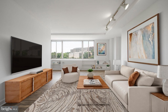 1111 Arlington Blvd Unit 707, Arlington, VA 22209 - living area featuring track lighting and wood finished floors