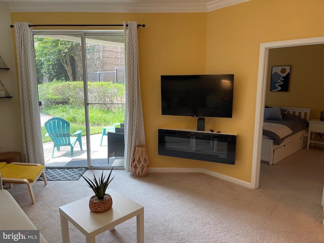 23 Pierside Dr Unit T-12, Baltimore, MD 21230 - living area with ornamental molding and carpet