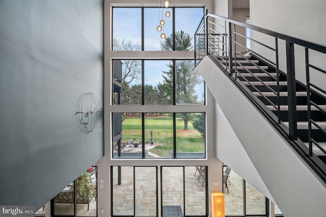 110 Rue Du Boise, Cherry Hill, NJ 08003 - stairs featuring a high ceiling and plenty of natural light