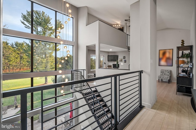 110 Rue Du Boise, Cherry Hill, NJ 08003 - hallway featuring an upstairs landing and high vaulted ceiling
