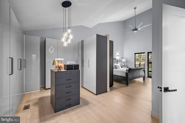 110 Rue Du Boise, Cherry Hill, NJ 08003 - bedroom featuring light wood-type flooring and high vaulted ceiling