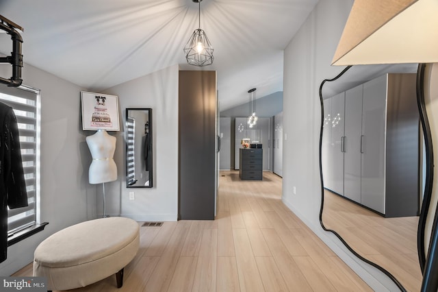 110 Rue Du Boise, Cherry Hill, NJ 08003 - hallway featuring lofted ceiling and light wood-style floors