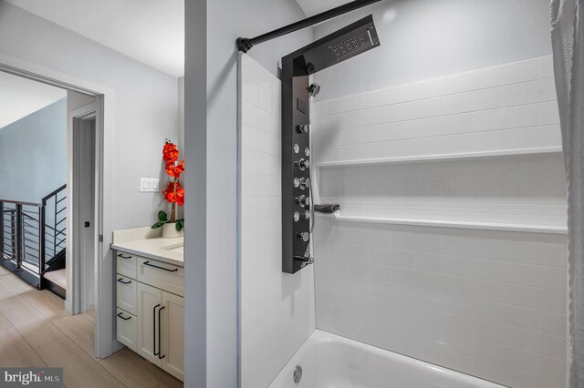 110 Rue Du Boise, Cherry Hill, NJ 08003 - bathroom featuring vanity, shower / bathtub combination, and wood finished floors