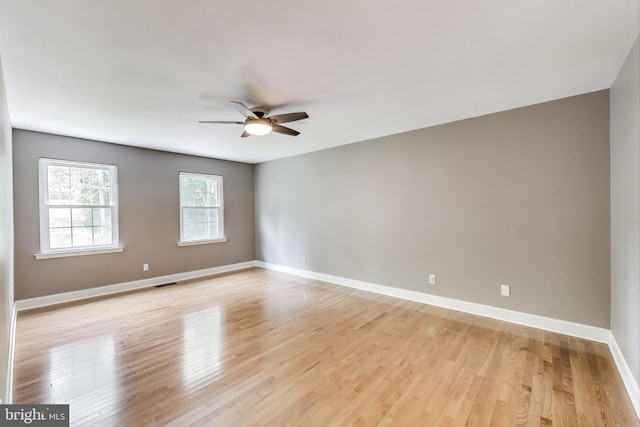 6260 Alpine Ct, Sunderland, MD 20689 - spare room featuring light wood-type flooring and ceiling fan