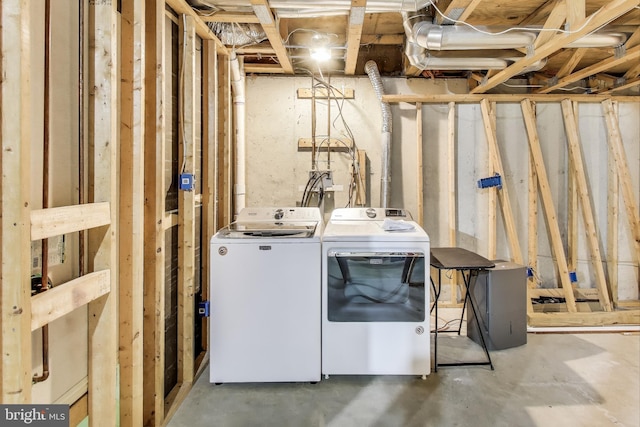 6260 Alpine Ct, Sunderland, MD 20689 - laundry room with washing machine and clothes dryer