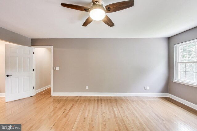 6260 Alpine Ct, Sunderland, MD 20689 - spare room featuring light wood-style floors and ceiling fan