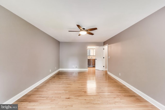 6260 Alpine Ct, Sunderland, MD 20689 - unfurnished room featuring a ceiling fan and light wood-style flooring