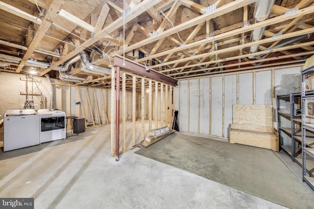 6260 Alpine Ct, Sunderland, MD 20689 - unfinished basement with separate washer and dryer