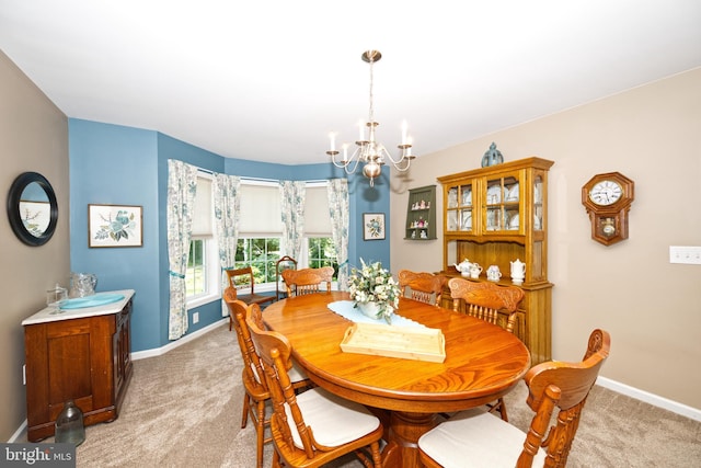 22890 Zoar Rd, Georgetown, DE 19947 - dining area with a chandelier and light colored carpet