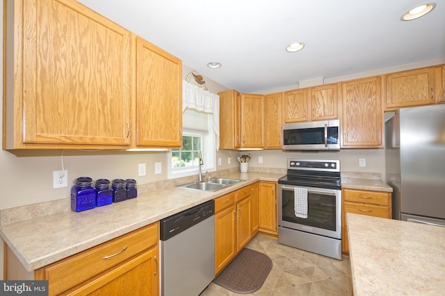 22890 Zoar Rd, Georgetown, DE 19947 - kitchen with stainless steel appliances, light countertops, and recessed lighting