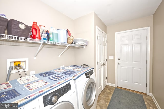 22890 Zoar Rd, Georgetown, DE 19947 - washroom with independent washer and dryer and baseboards