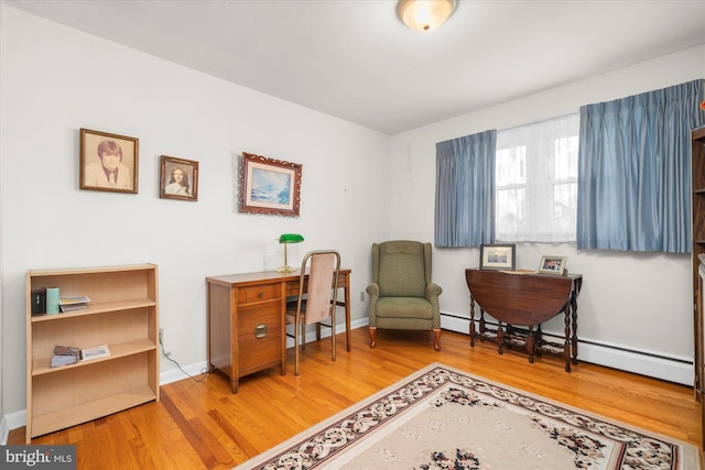 1122 N 14th St, Allentown, PA 18102 - sitting room with wood finished floors and an office area