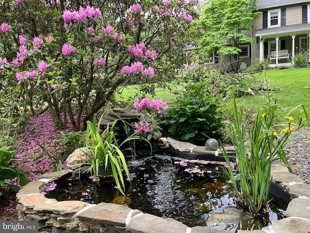 17435 Big Falls Rd, Monkton, MD 21111 - exterior view of a garden pond