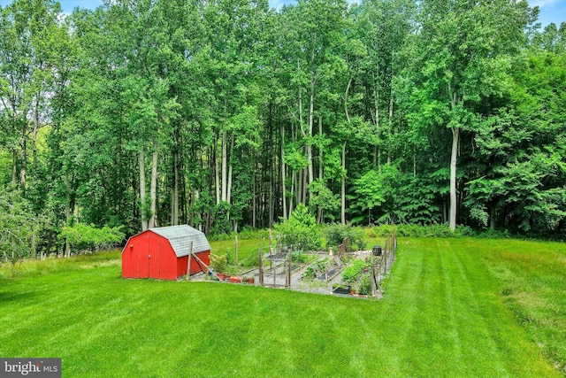17435 Big Falls Rd, Monkton, MD 21111 - view of grassy yard with a vegetable garden and a shed