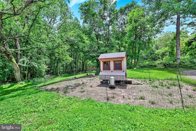 17435 Big Falls Rd, Monkton, MD 21111 - view of grassy yard featuring exterior structure and an outdoor structure