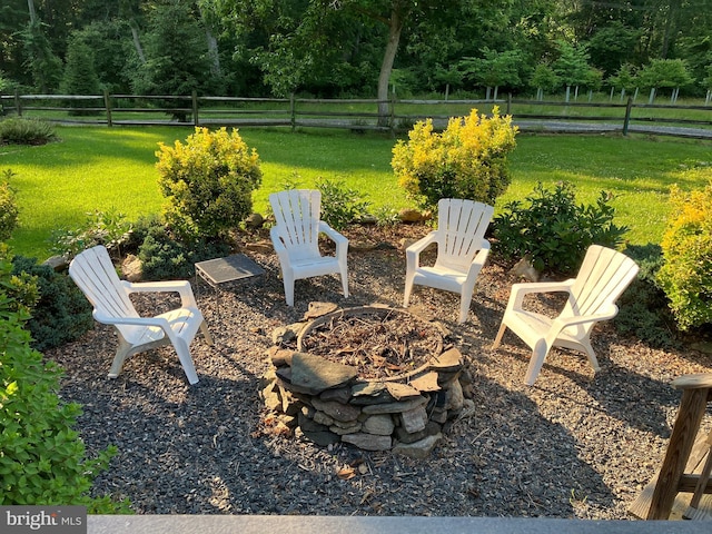 17435 Big Falls Rd, Monkton, MD 21111 - view of yard featuring a fire pit