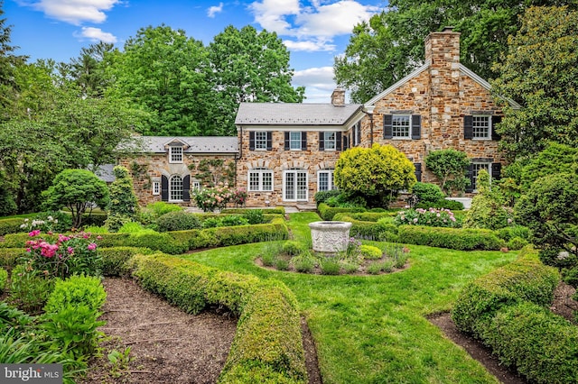 6316 Mossway, Baltimore, MD 21212 - back of house with a chimney and stone siding
