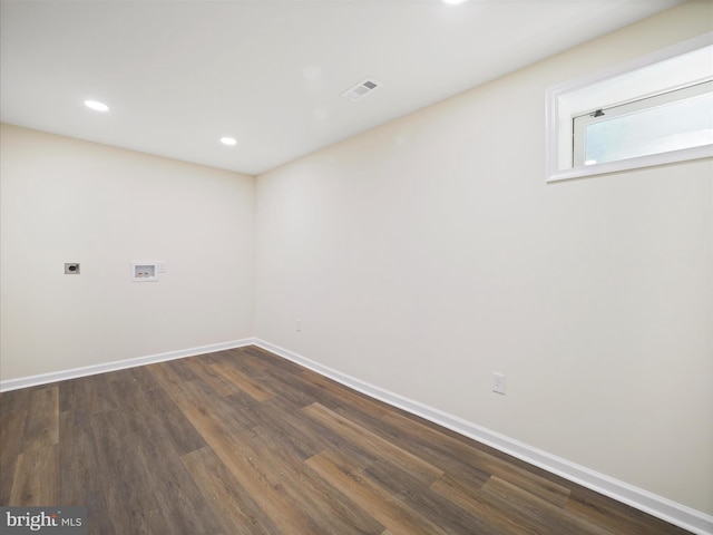 502 Windsong Rd, Harpers Ferry, WV 25425 - spare room with dark wood-style flooring and recessed lighting