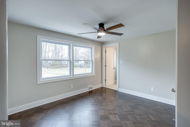 2502 Rancocas Rd, Burlington, NJ 08016 - unfurnished room featuring a ceiling fan and baseboards