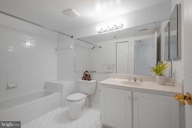 4808 Moorland Ln Unit 613, Bethesda, MD 20814 - bathroom featuring tile patterned flooring, vanity, and bathing tub / shower combination