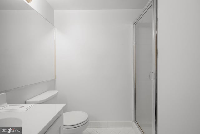 4808 Moorland Ln Unit 613, Bethesda, MD 20814 - bathroom with vanity, a shower stall, and tile patterned floors