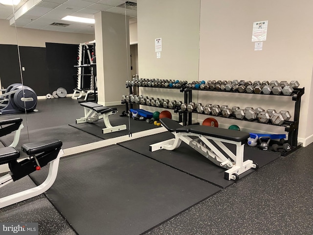 4808 Moorland Ln Unit 613, Bethesda, MD 20814 - exercise room with baseboards