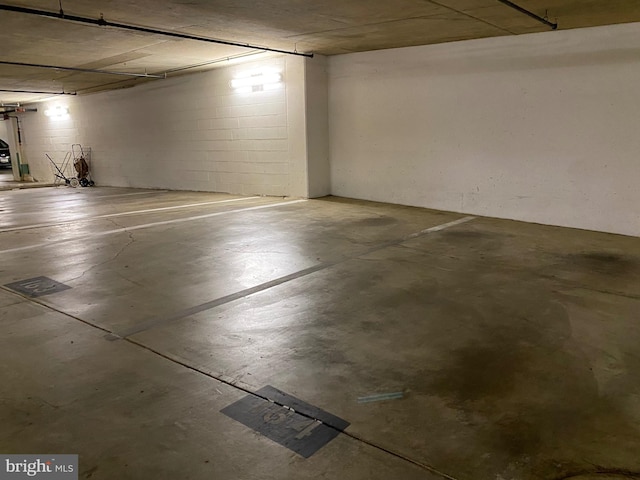 4808 Moorland Ln Unit 613, Bethesda, MD 20814 - parking garage with concrete block wall