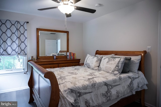 1411 Whispering Woods Ct, Williamstown, NJ 08094 - bedroom with baseboards and a ceiling fan