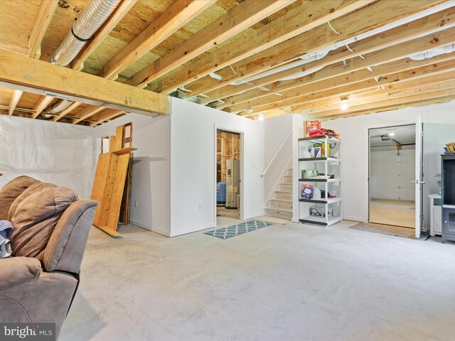 295 Rocky Mount Rd, Linden, VA 22642 - unfinished basement with stairs and refrigerator