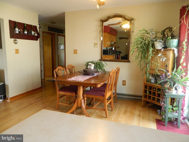 201 Cherry St, Millheim, PA 16854 - dining area featuring wood finished floors and baseboard heating