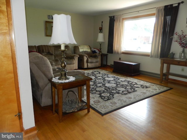 201 Cherry St, Millheim, PA 16854 - living area featuring wood finished floors
