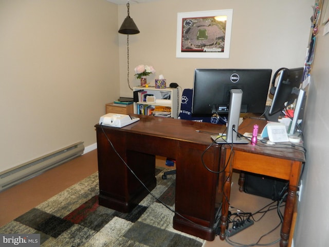 201 Cherry St, Millheim, PA 16854 - home office featuring a baseboard radiator