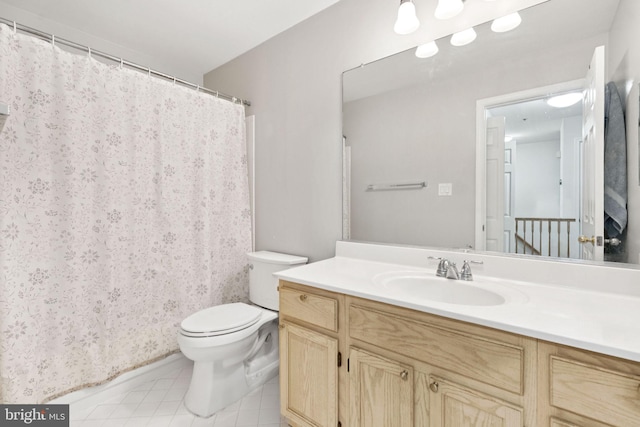 11736 Rockaway Ln Unit 101, Fairfax, VA 22030 - bathroom featuring vanity, tile patterned floors, and a shower with curtain