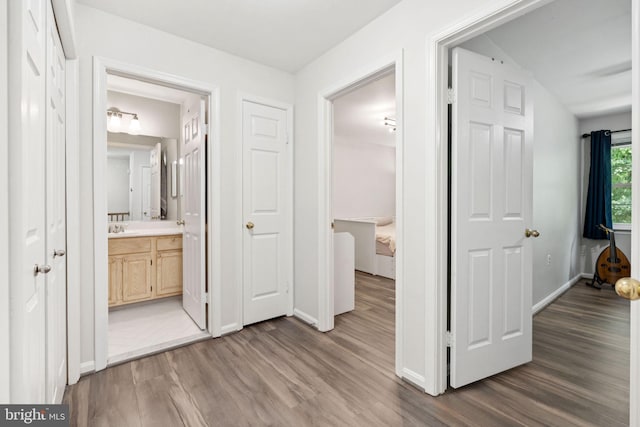 11736 Rockaway Ln Unit 101, Fairfax, VA 22030 - hallway with wood finished floors