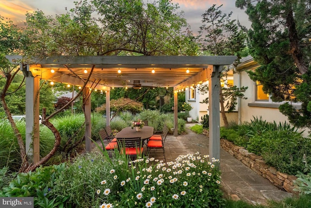 7001 Sycamore Ave, Takoma Park, MD 20912 - view of patio with a pergola and outdoor dining area