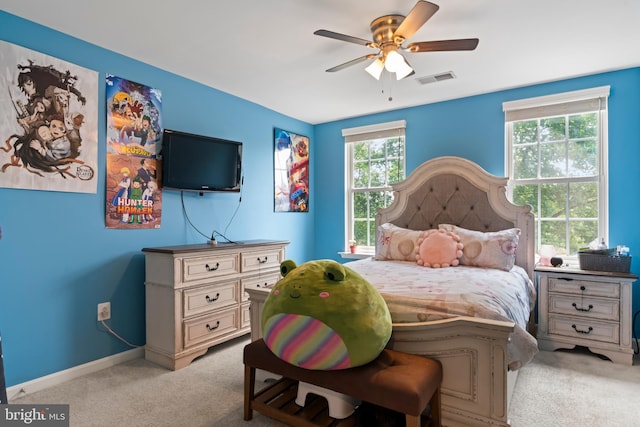 42066 Fiddlehead Pl, Aldie, VA 20105 - bedroom featuring carpet flooring and ceiling fan