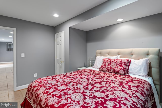 42066 Fiddlehead Pl, Aldie, VA 20105 - bedroom featuring light tile patterned flooring and recessed lighting