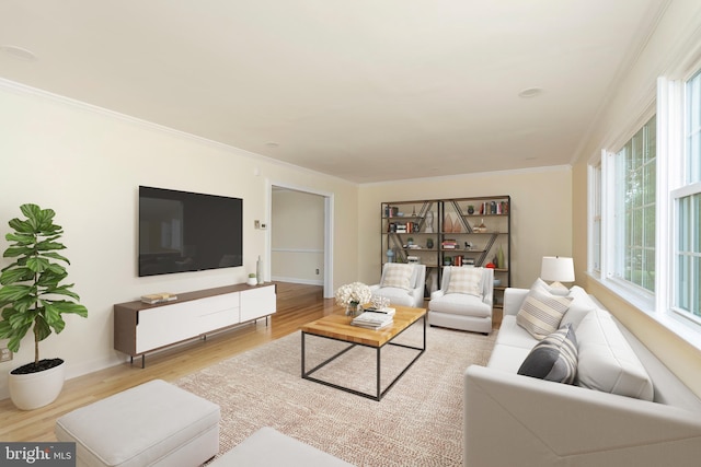 76 Stonicker Dr, Lawrence, NJ 08648 - living area with wood finished floors and crown molding