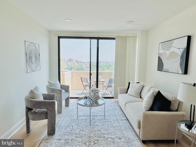 4141 N Henderson Rd Unit 1220, Arlington, VA 22203 - living area featuring wood finished floors and baseboards