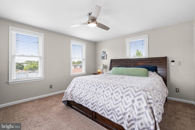 7615 Belmont Ave, Baltimore, MD 21224 - carpeted bedroom with multiple windows and a ceiling fan