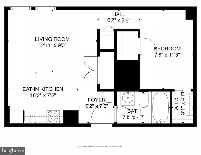 1701 Locust St Unit 1607, Philadelphia, PA 19103 - view of floor plan / room layout