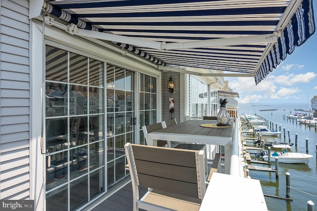 245 Blue Bill Ln Unit 245-D, Havre De Grace, MD 21078 - wooden terrace with a water view and a boat dock