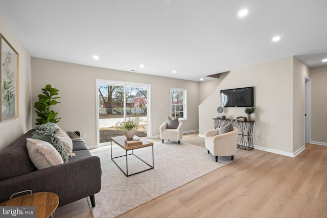 59 Parkside Cir, Willingboro, NJ 08046 - living room featuring wood finished floors and recessed lighting