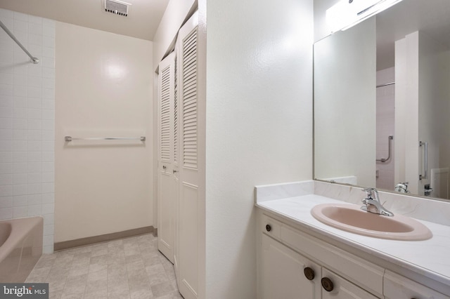 3360 Gleneagles Dr Unit 71-2B, Silver Spring, MD 20906 - bathroom with a closet, vanity, and  shower combination