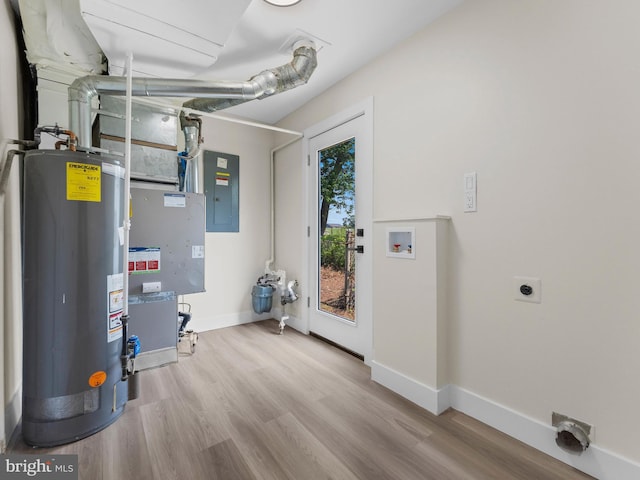 103 Hillcrest Ln, Willingboro, NJ 08046 - utility room featuring gas water heater and electric panel