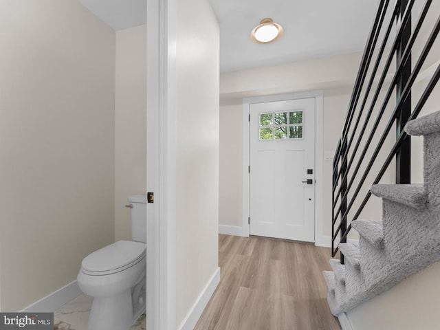 103 Hillcrest Ln, Willingboro, NJ 08046 - foyer with stairs and light wood-style flooring